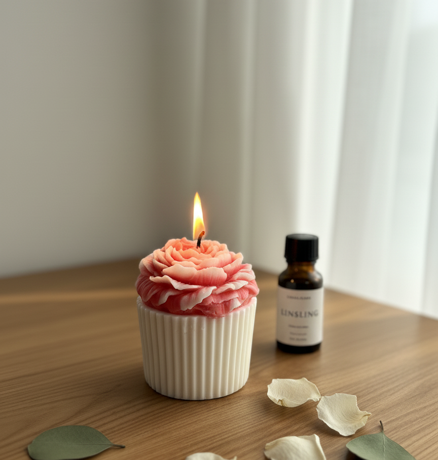 Decorative Flower Candle Handcrafted, Decorative Gift Candle - Image 2